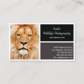 Wildlife Photography Photographer Business Card (Back)