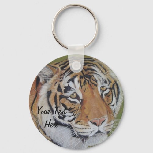 wildlife picture of big cat tiger  keychain