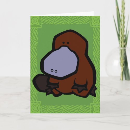 Wildlife Platypus Puzzle Greeting Card