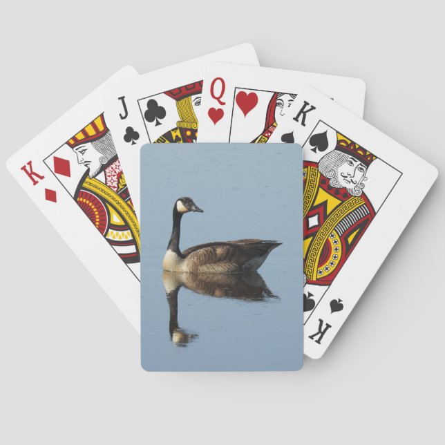 Wildlife playing cards, Canadian goose, nature Poker Cards (Back)