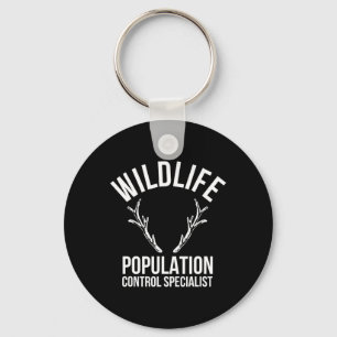 Wildlife Population Control Specialist Deer Huntin Keychain