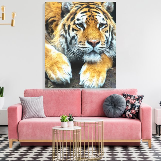 Wildlife Portrait of a Tiger  Canvas Print (Insitu(LivingRoom))