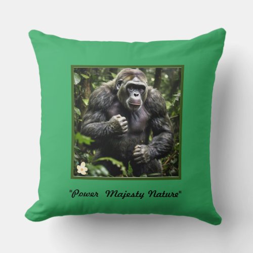 Wildlife Power Unveiled Throw Pillow