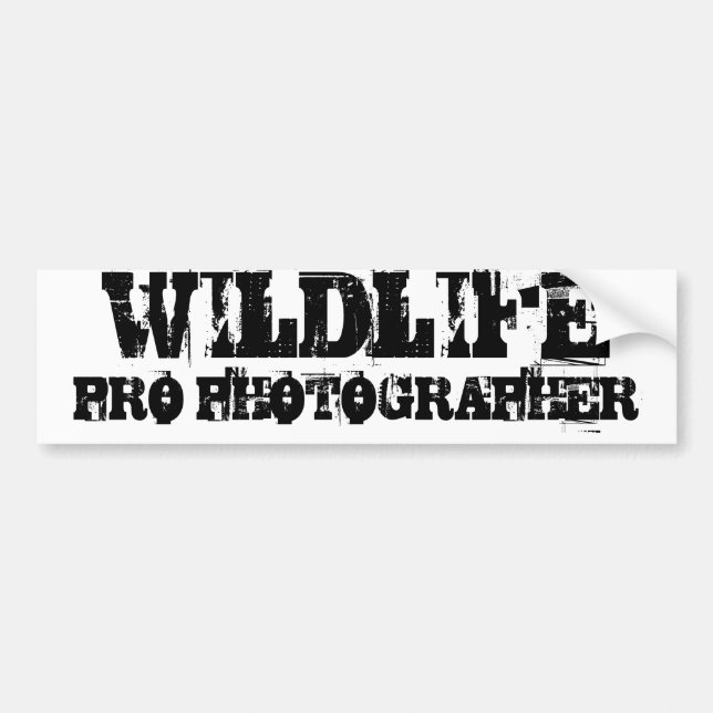 WILDLIFE PRO PHOTOGRAPHER Bumper Sticker (Front)
