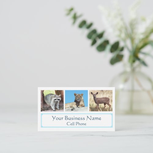 Wildlife Raccoon Lion Deer Animal Lover Business Card
