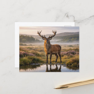 Wildlife Red Deer Stag Scottish Highlands Postcard