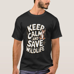 Wildlife Rehabilitator Keep Calm and Save Wildlife T-Shirt