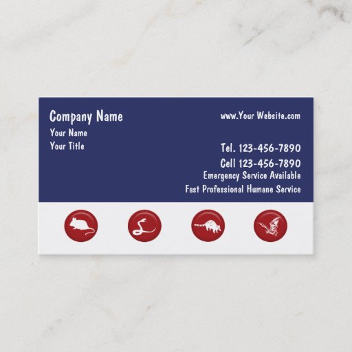 Customizable Wildlife Removal Business Cards