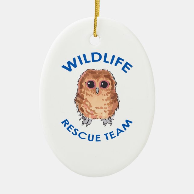WILDLIFE RESCUE TEAM CERAMIC ORNAMENT (Front)