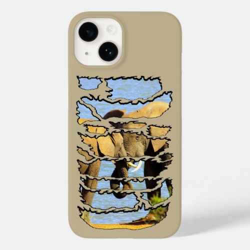 Wildlife Ripped Elephant Love Case_Mate iPhone 14 Case