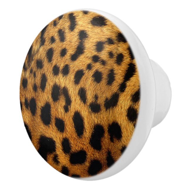 Wildlife Safari Animal Cheetah Leopard Print  Ceramic Knob (Right)