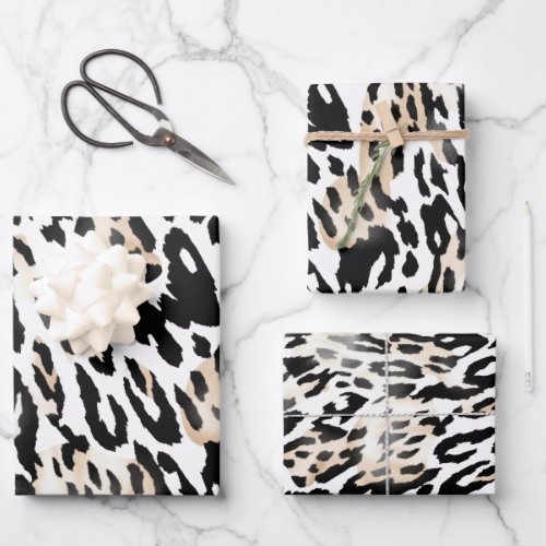 Wildlife Safari Furs Prints Patterns Exotic Jungle Wrapping Paper Sheets