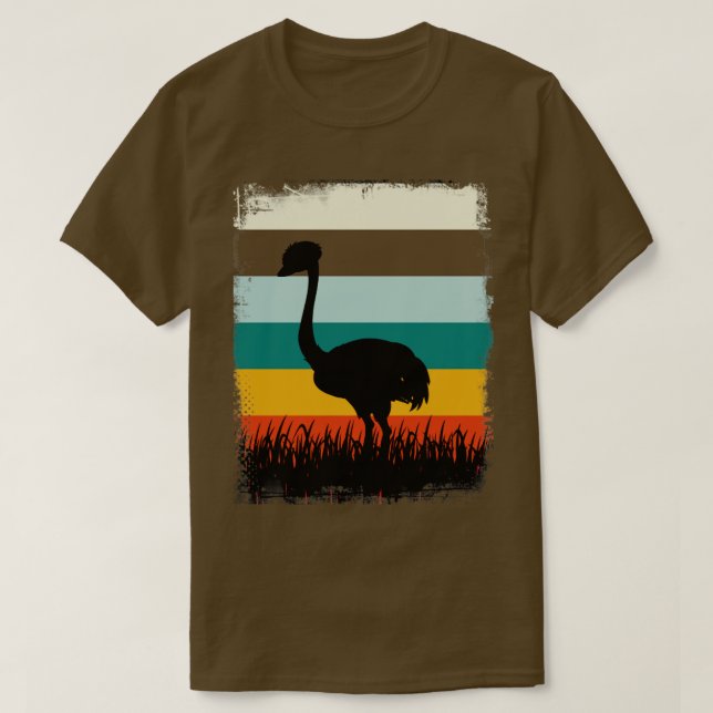 Wildlife Safari Zoo Bird Animal Ostrich T-Shirt (Design Front)