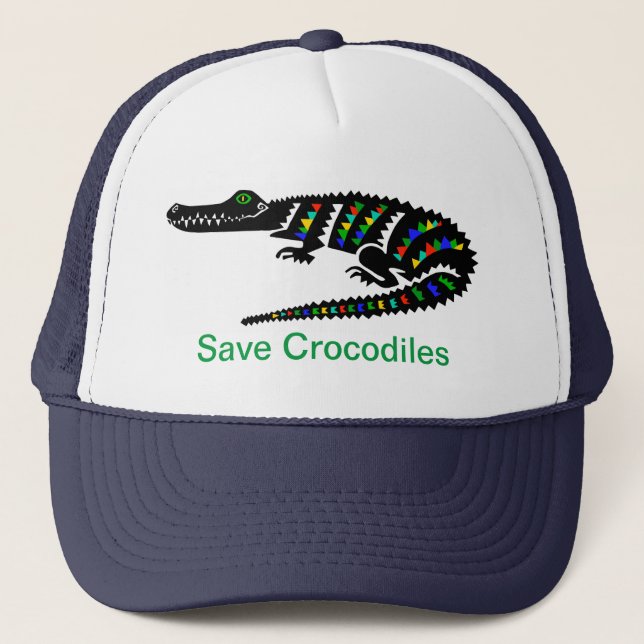 Wildlife - Save CROCODILES - Nature -Ecology Trucker Hat (Front)