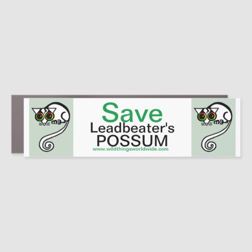 Wildlife _ Save Leadbeaters POSSUM _Nature _ Car Magnet