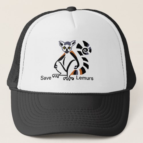 Wildlife _ Save LEMURS _Animal lover _ Primate Trucker Hat