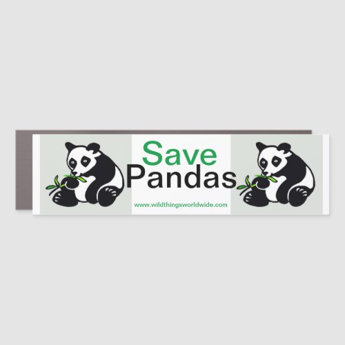 Wildlife _ Save PANDAS _ Animal activist _  Car Magnet