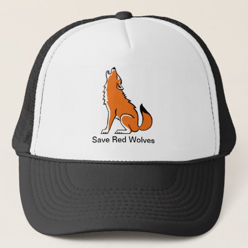  Wildlife _ Save RED wolves_ Animal lover _ Nature Trucker Hat