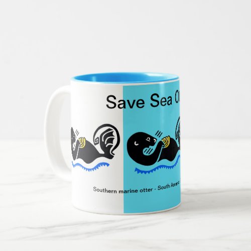 Wildlife _ Save Sea OTTERS _ Animal activist _ Two_Tone Coffee Mug