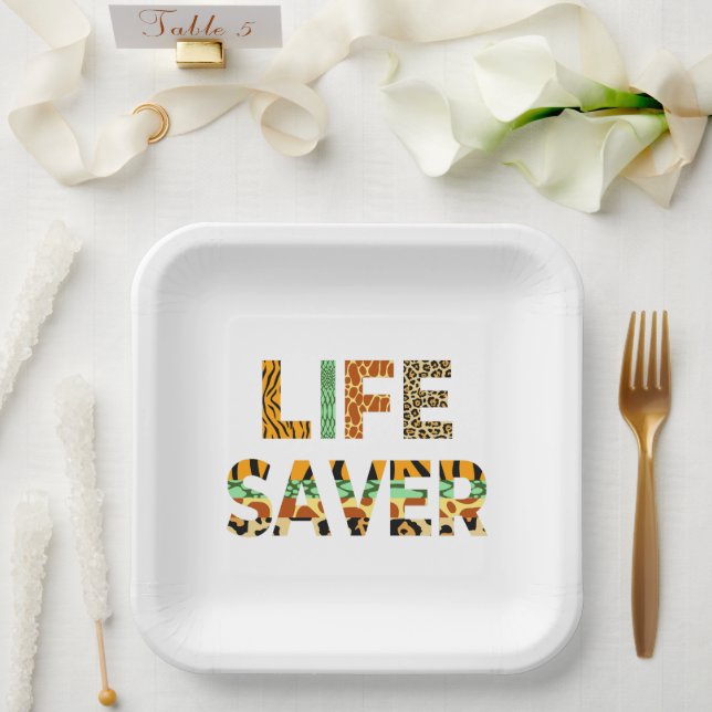 Wildlife Saver Paper Plates (Wedding)