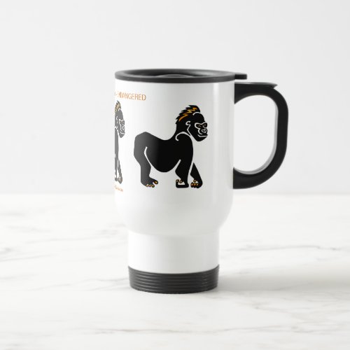 Wildlife _ Silverback GORILLA _ Conservation _  Travel Mug