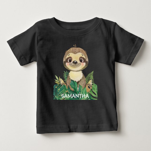 Wildlife Sloth Baby  T-Shirt (Front)