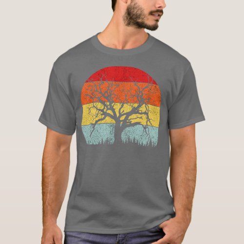 Wildlife Trees Outrs Nature Retro Forest Camping T_Shirt
