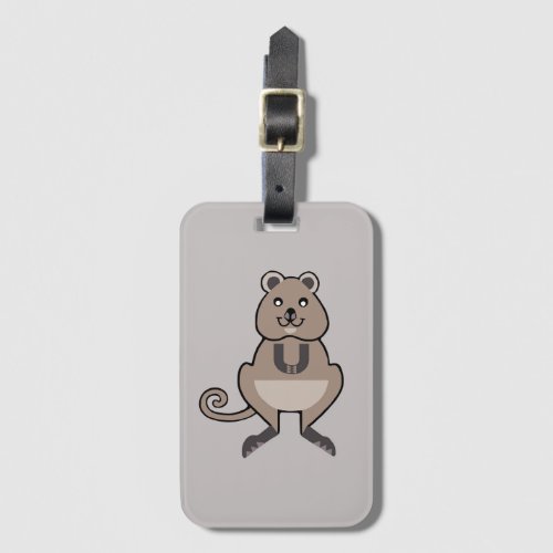 Wildlife warrior _Happy QUOKKA_ Marsupial _ Nature Luggage Tag