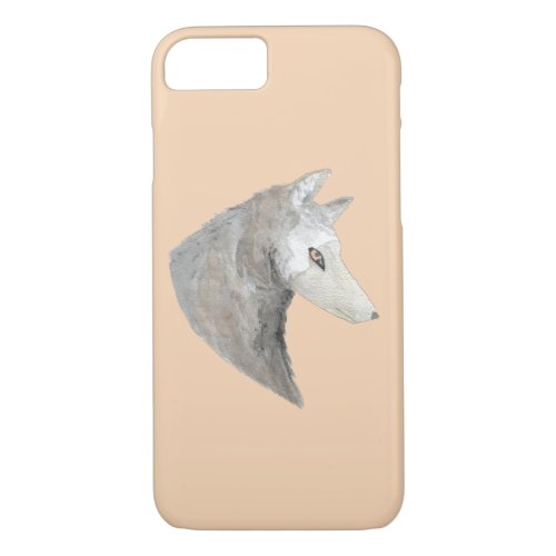 Wildlife Watercolor Orange Gray Timber Wolf iPhone 87 Case