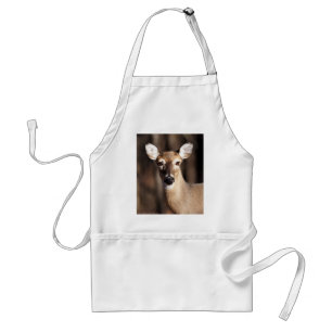 Wildlife Whitetail Deer Doe Portrait Adult Apron