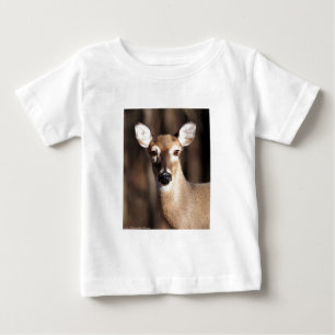 Wildlife Whitetail Deer Doe Portrait Baby T-Shirt