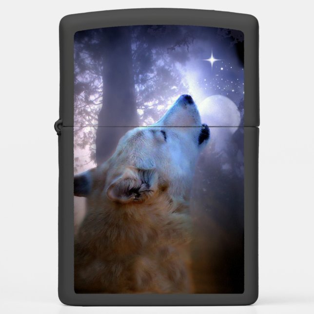 Wildlife Wolf Zippo Lighter (Front)