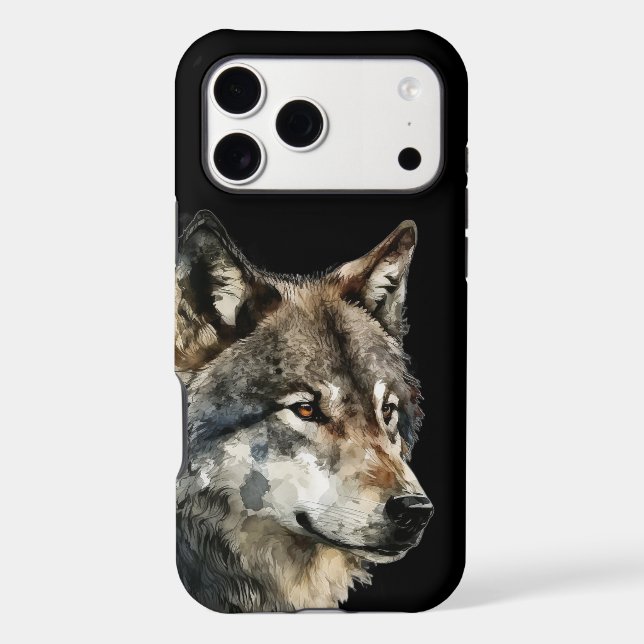 Wildlife Wolves  Wolf Head Animal Art  iPhone Case (Back)