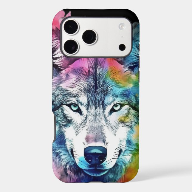 Wildlife Wolves  Wolf Head Animal Art  iPhone Case (Back)