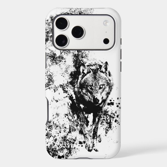 Wildlife Wolves  Wolf Head Animal Art  iPhone Case (Back)