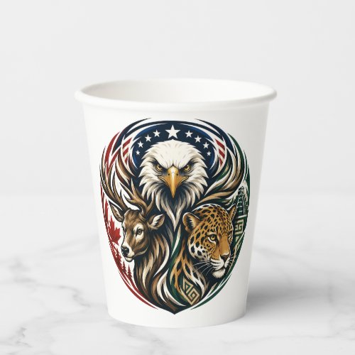 Wildlife World Unity Football Animal Art 2026 Paper Cups