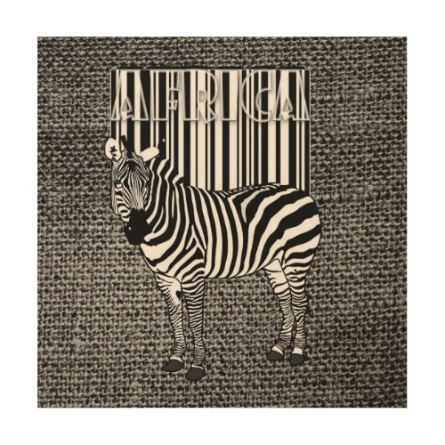 Wildlife Zebra from Africa Wood Wall Art