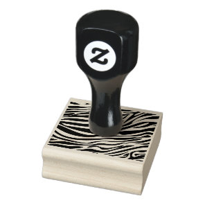 Wildlife Zebra Stripes Pattern Rubber Stamp