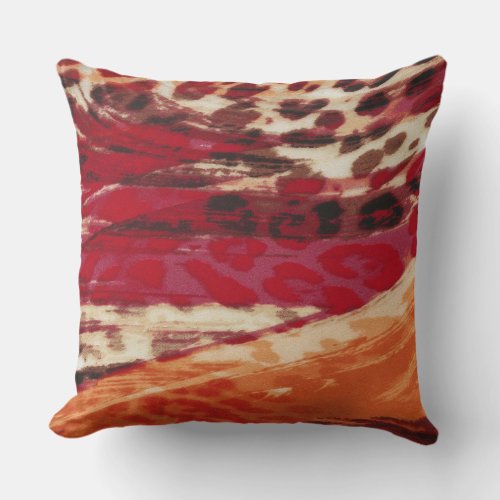 Wildly Bold Animal Print Throw Pillow