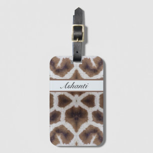 Wildly Elegant   Personalized Safari Giraffe Print Luggage Tag