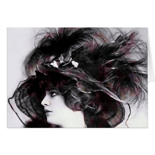 Wildly Feathered Hat Cards (Front Horizontal)