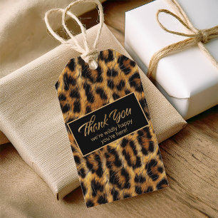 Wildly Happy Bachelorette Thank You Leopard ID1153 Gift Tags