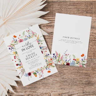 Wildly in Love Wildflower Bridal Shower Invitation