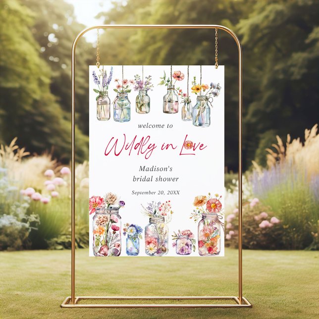 Wildly In Love Wildflower Bridal Shower Welcome Foam Board (Creator Uploaded)
