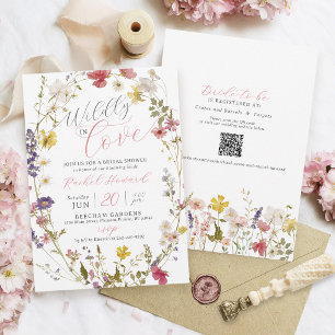 Wildly In Love Wildflower Floral Bridal Shower Invitation
