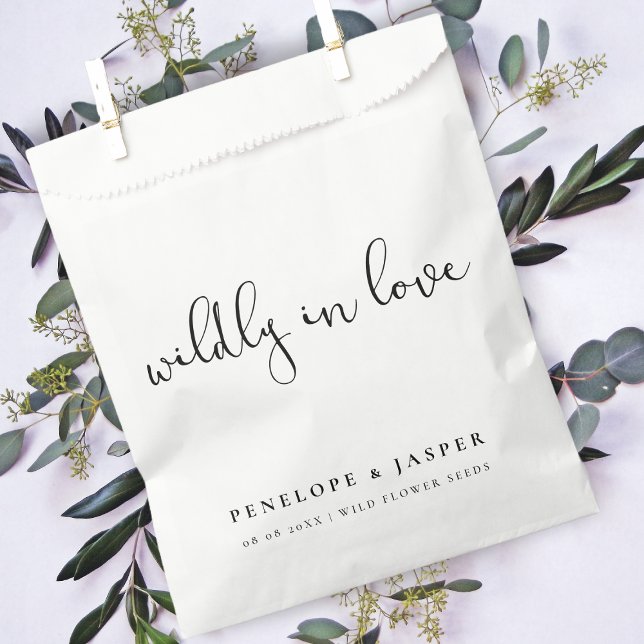 Wildly in Love | Wildflower Seeds Wedding Ecru Favor Bag (Creator Uploaded)