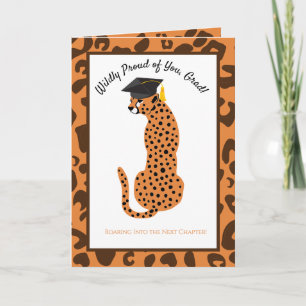 Wildly proud Next Chapter Leopard Graduation Card