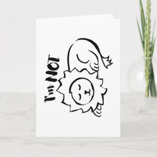Wildly Punny — I’m Not Lion Minimalist Lion Art Card