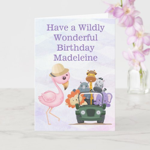 Wildly Wonderful Safari Happy Birthday Card