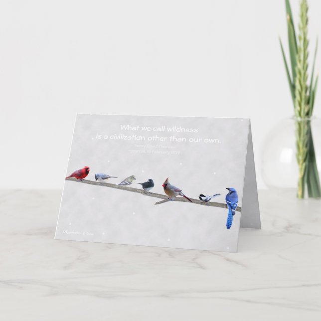 Wildness:a civilization other than our own.Thoreau Holiday Card (Front)